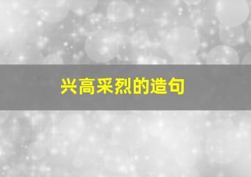 兴高采烈的造句