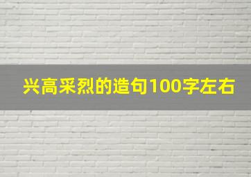 兴高采烈的造句100字左右