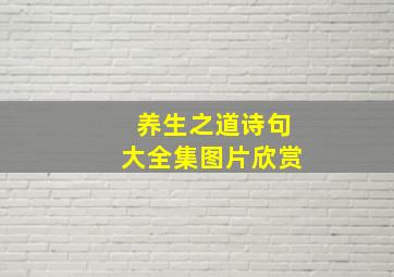 养生之道诗句大全集图片欣赏