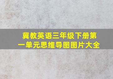 冀教英语三年级下册第一单元思维导图图片大全