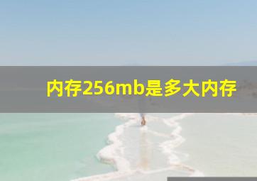 内存256mb是多大内存