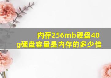 内存256mb硬盘40g硬盘容量是内存的多少倍