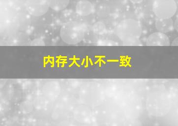 内存大小不一致