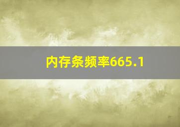 内存条频率665.1