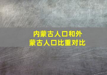 内蒙古人口和外蒙古人口比重对比