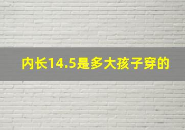 内长14.5是多大孩子穿的