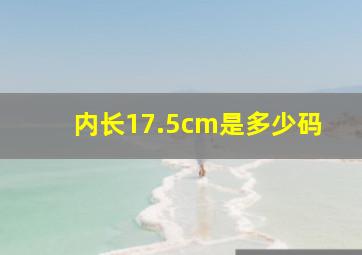 内长17.5cm是多少码