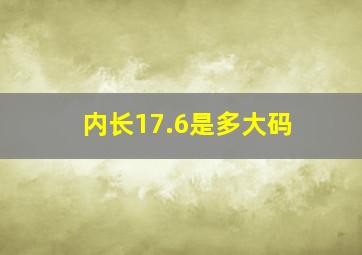 内长17.6是多大码