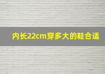 内长22cm穿多大的鞋合适