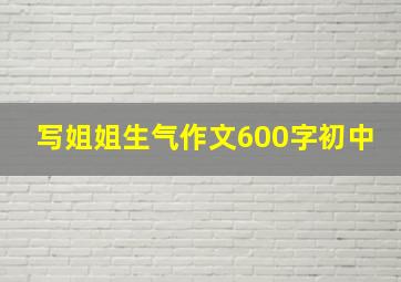 写姐姐生气作文600字初中