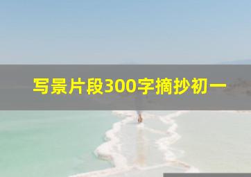 写景片段300字摘抄初一