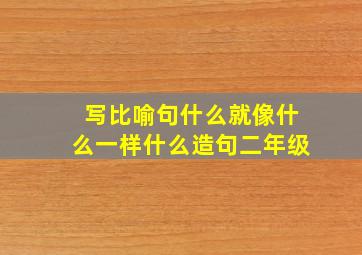 写比喻句什么就像什么一样什么造句二年级