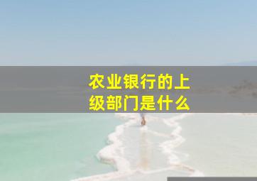 农业银行的上级部门是什么