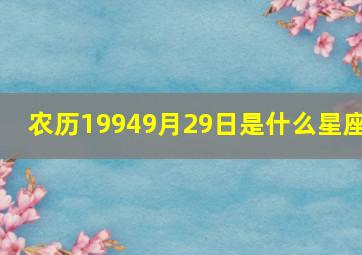 农历19949月29日是什么星座