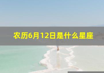 农历6月12日是什么星座