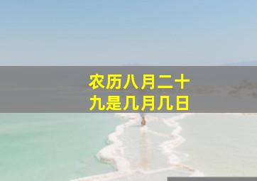 农历八月二十九是几月几日