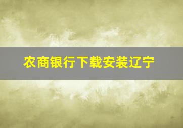 农商银行下载安装辽宁