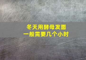 冬天用酵母发面一般需要几个小时