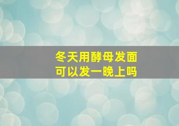 冬天用酵母发面可以发一晚上吗