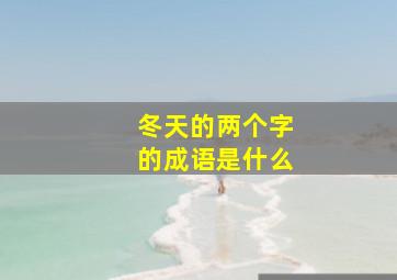 冬天的两个字的成语是什么