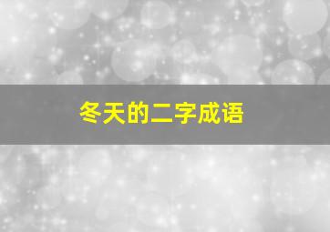 冬天的二字成语