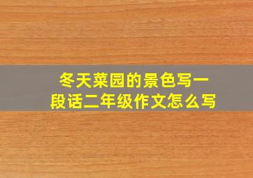 冬天菜园的景色写一段话二年级作文怎么写