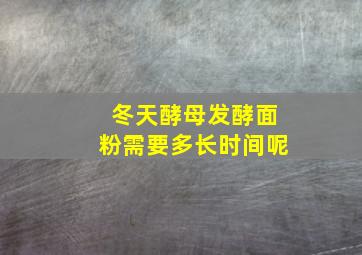 冬天酵母发酵面粉需要多长时间呢