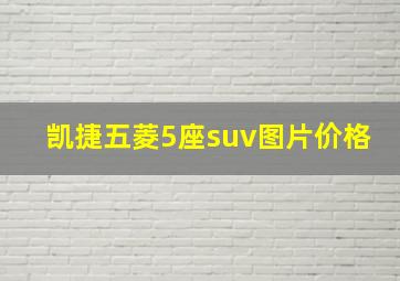 凯捷五菱5座suv图片价格