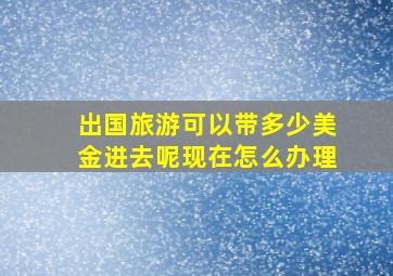 出国旅游可以带多少美金进去呢现在怎么办理