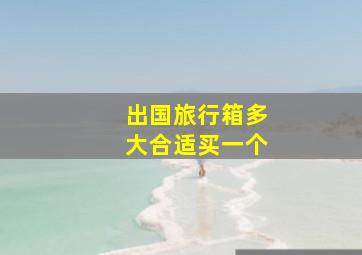 出国旅行箱多大合适买一个