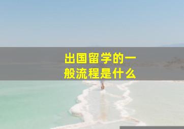 出国留学的一般流程是什么