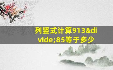 列竖式计算913÷85等于多少