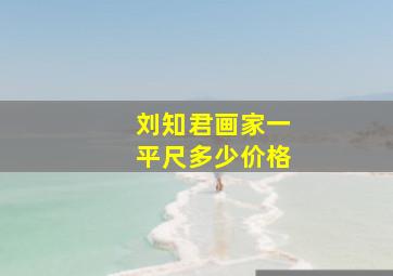 刘知君画家一平尺多少价格