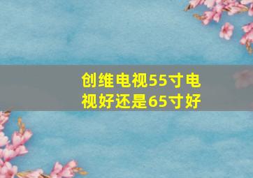 创维电视55寸电视好还是65寸好