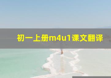 初一上册m4u1课文翻译