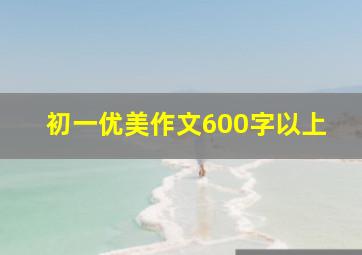 初一优美作文600字以上