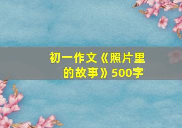 初一作文《照片里的故事》500字