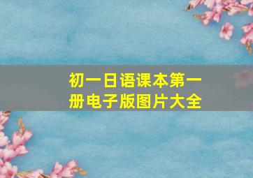 初一日语课本第一册电子版图片大全