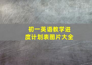 初一英语教学进度计划表图片大全