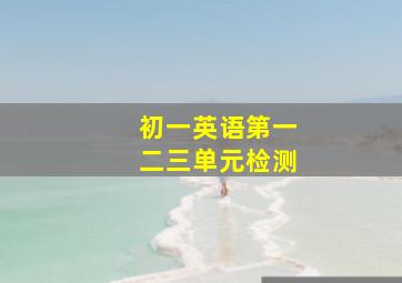 初一英语第一二三单元检测