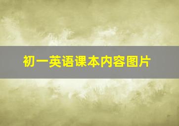 初一英语课本内容图片