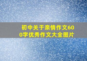 初中关于亲情作文600字优秀作文大全图片