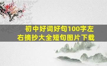 初中好词好句100字左右摘抄大全短句图片下载