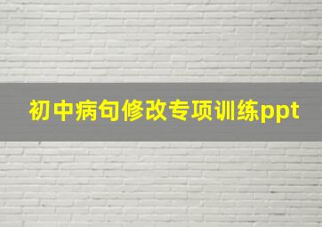 初中病句修改专项训练ppt