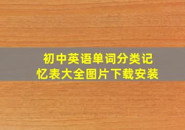 初中英语单词分类记忆表大全图片下载安装