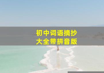 初中词语摘抄大全带拼音版