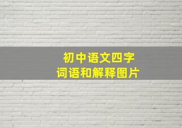 初中语文四字词语和解释图片