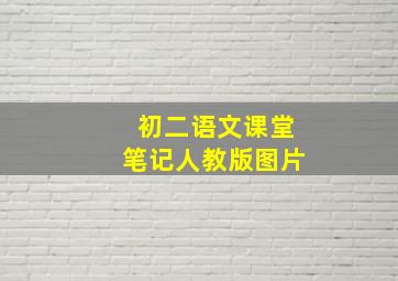 初二语文课堂笔记人教版图片