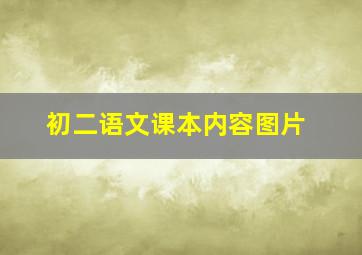 初二语文课本内容图片