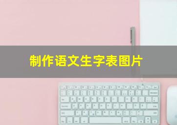 制作语文生字表图片